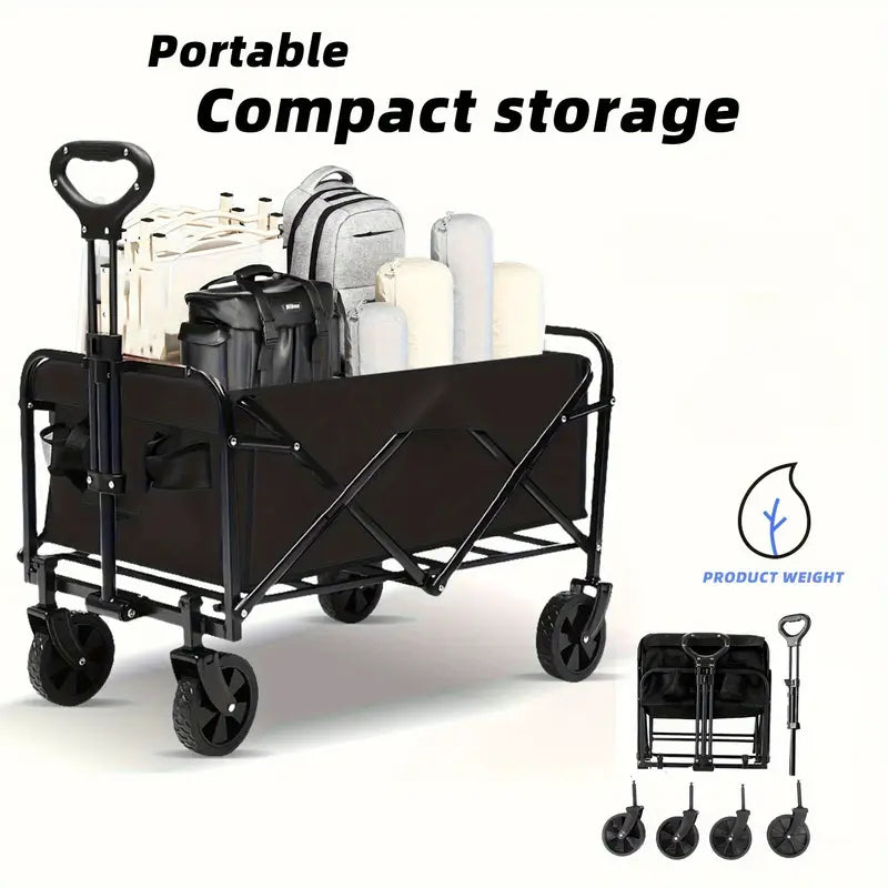 Large heavy-duty all terrain folding wagon